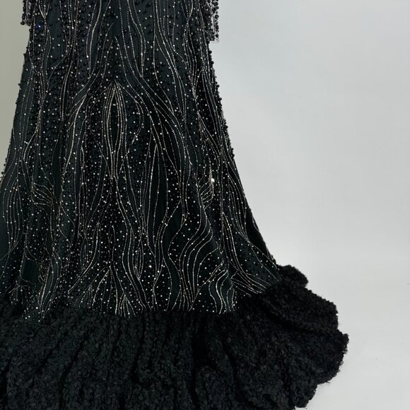 Brand New US 10 GEMY MAALOUF Beaded Embroidered Evening Gown - Picture 12 of 13